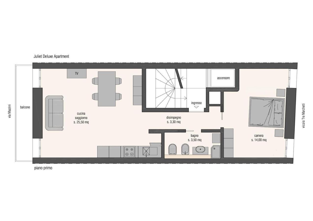 Juliet Deluxe Apartment เวโรนา ภายนอก รูปภาพ